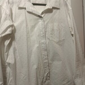 Men's White Polka Dot Shirt